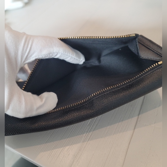 Coach Crossgrain Leather Envelope Wallet Black - Picture 13 of 13